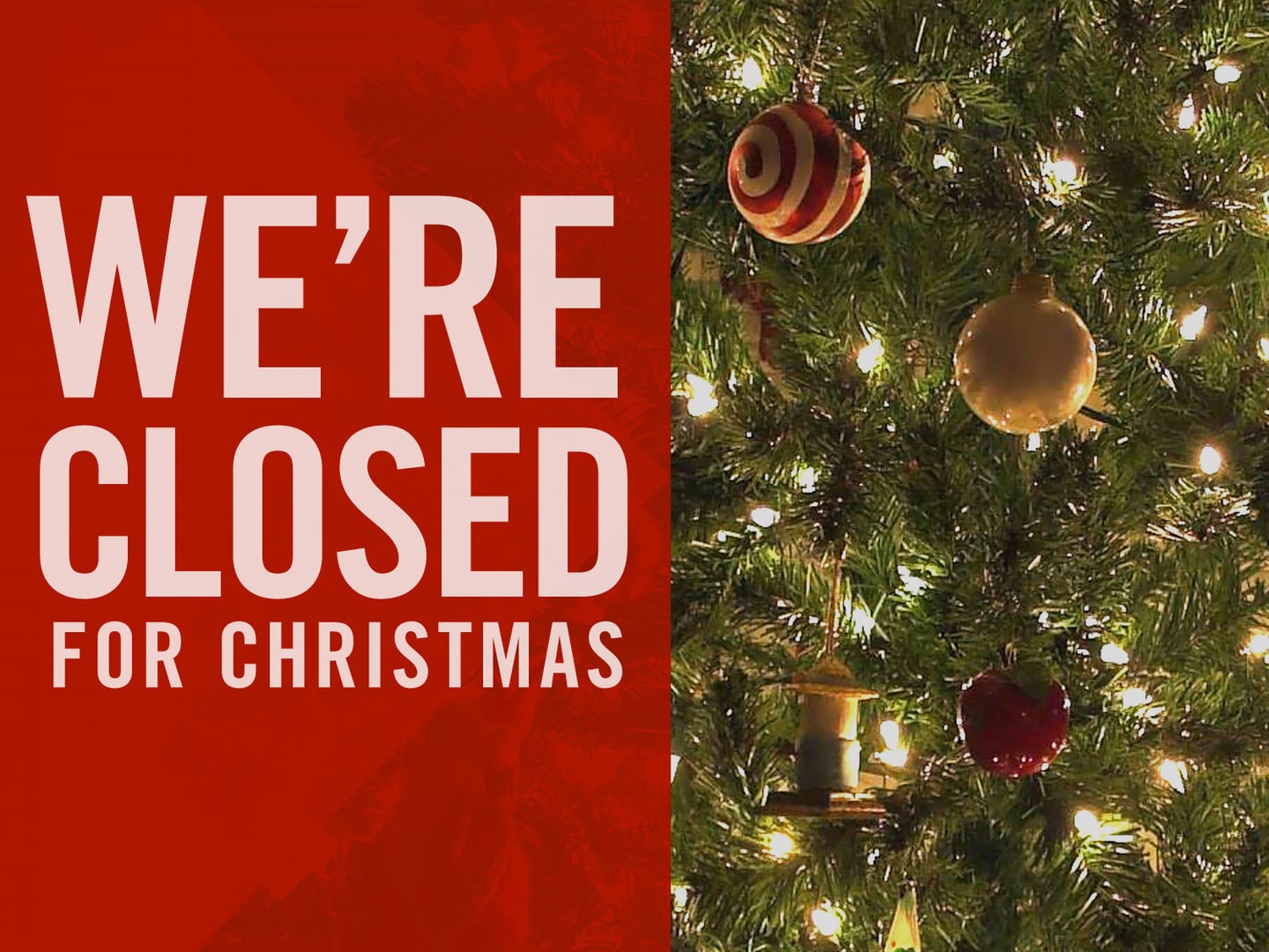 office closed for holiday sign example